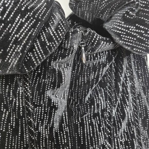 Lavish Alice Off Shoulder Corset Bodice Velvet Diamante Mini Dress Black Size 6 - Picture 10 of 12